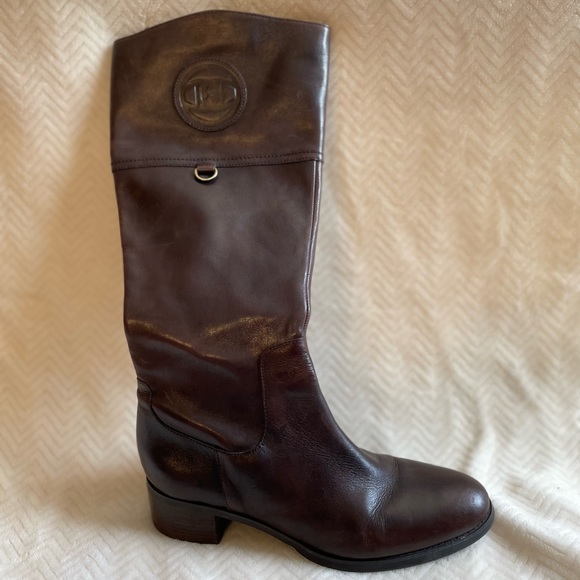 Etienne Aigner Brown Riding Boots Size 10 - Picture 2 of 10